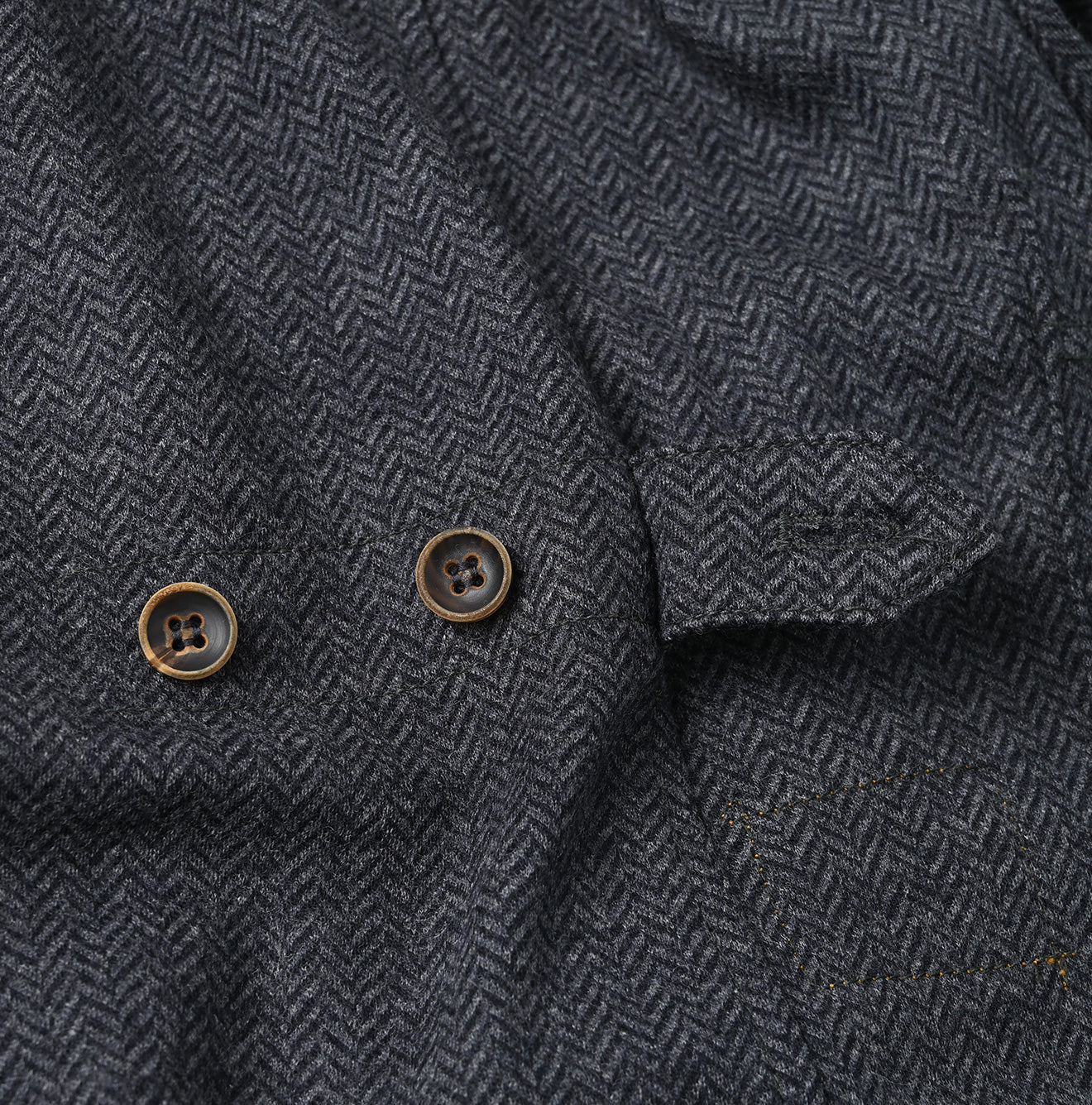 45R Herringbone Jersey Flannel 908 Cardigan Jacket
