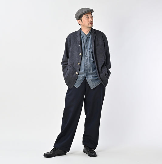 45R Herringbone Jersey Flannel 908 Cardigan Jacket