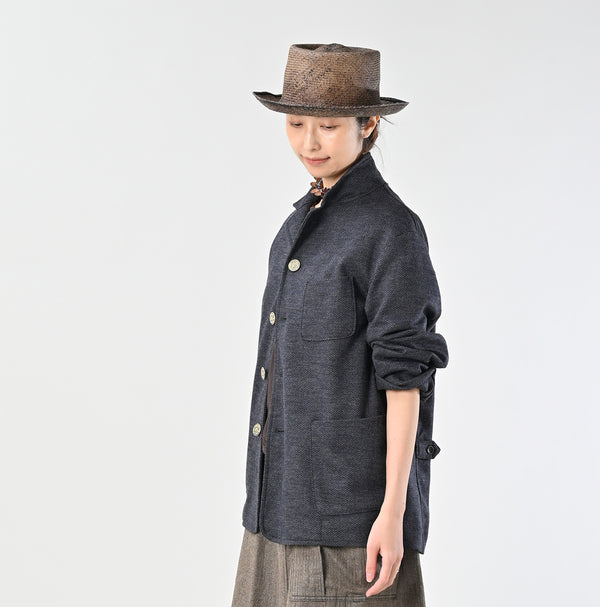 45R Herringbone Jersey Flannel 908 Cardigan Jacket