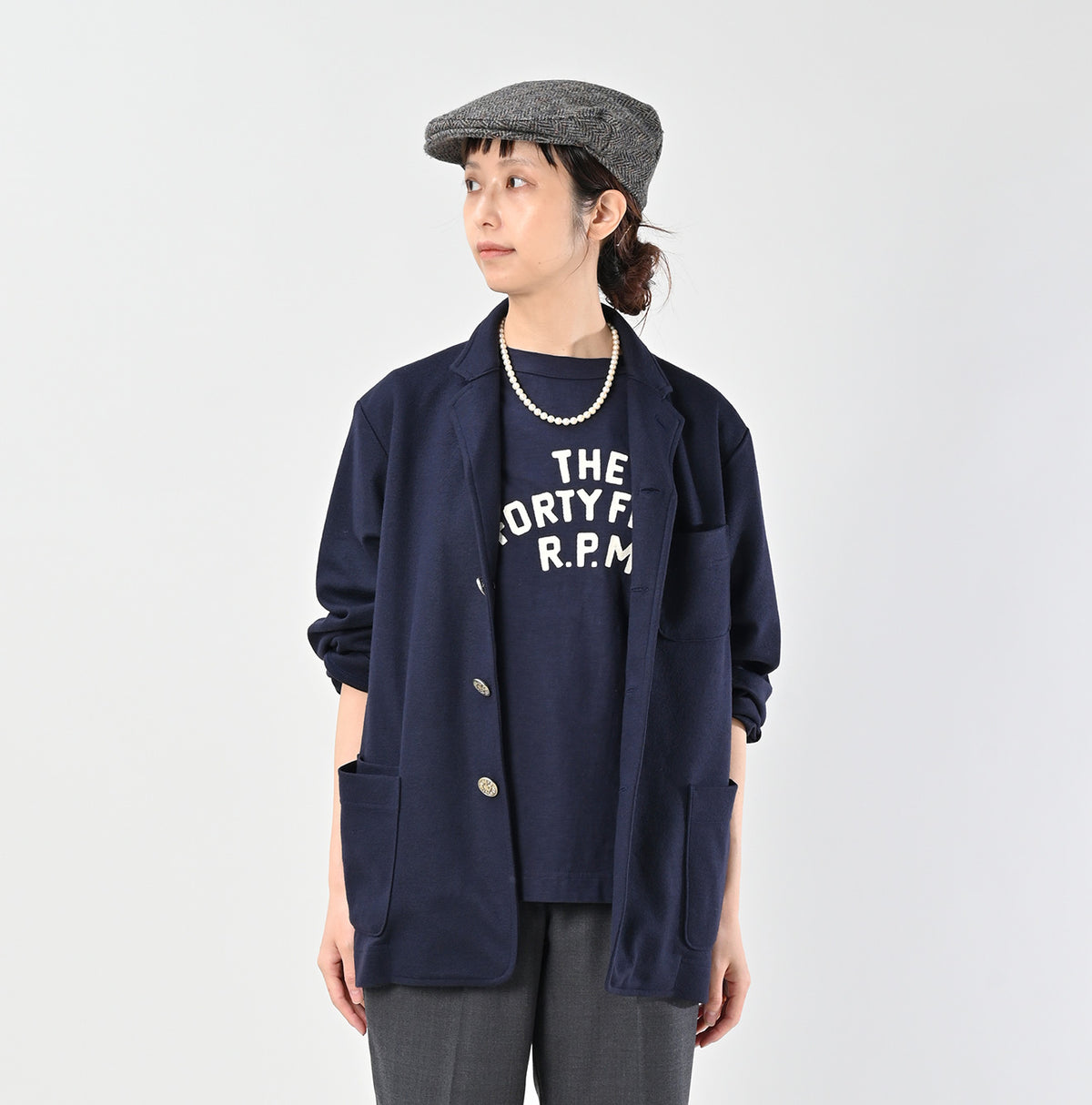 45R Jersey Flannel 908 Cardigan Jacket
