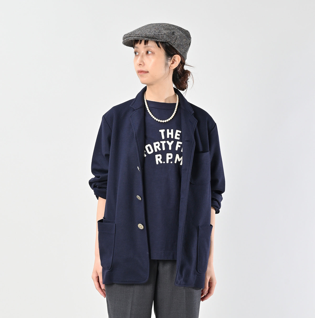 45R Jersey Flannel 908 Cardigan Jacket