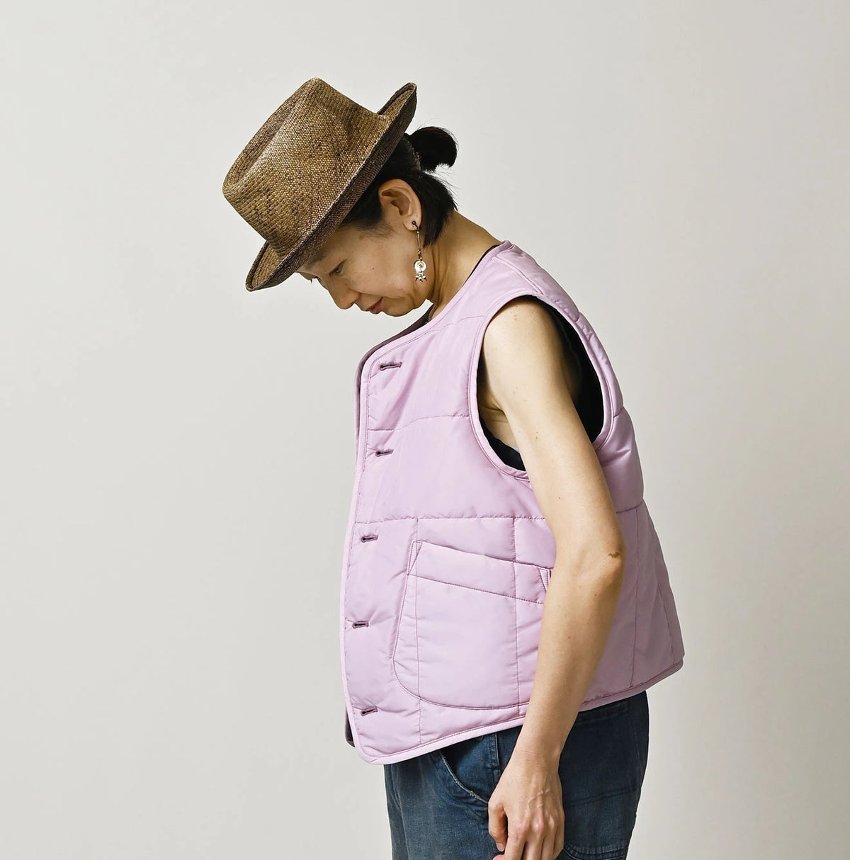 45R Nylon Quilt 908 Crew Vest