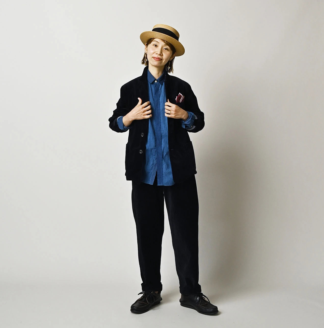 45R Indigo Velvet 908 Jacket Cardigan - Image 5