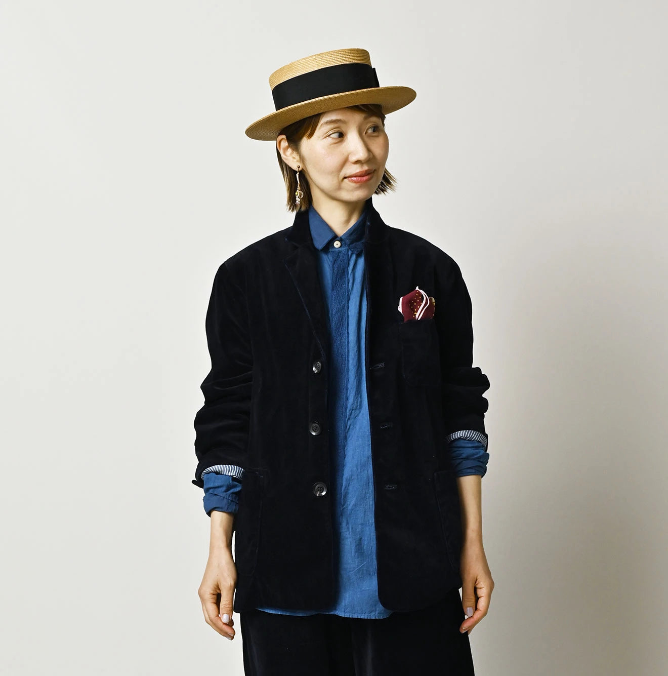 45R Indigo Velvet 908 Jacket Cardigan - Image 9