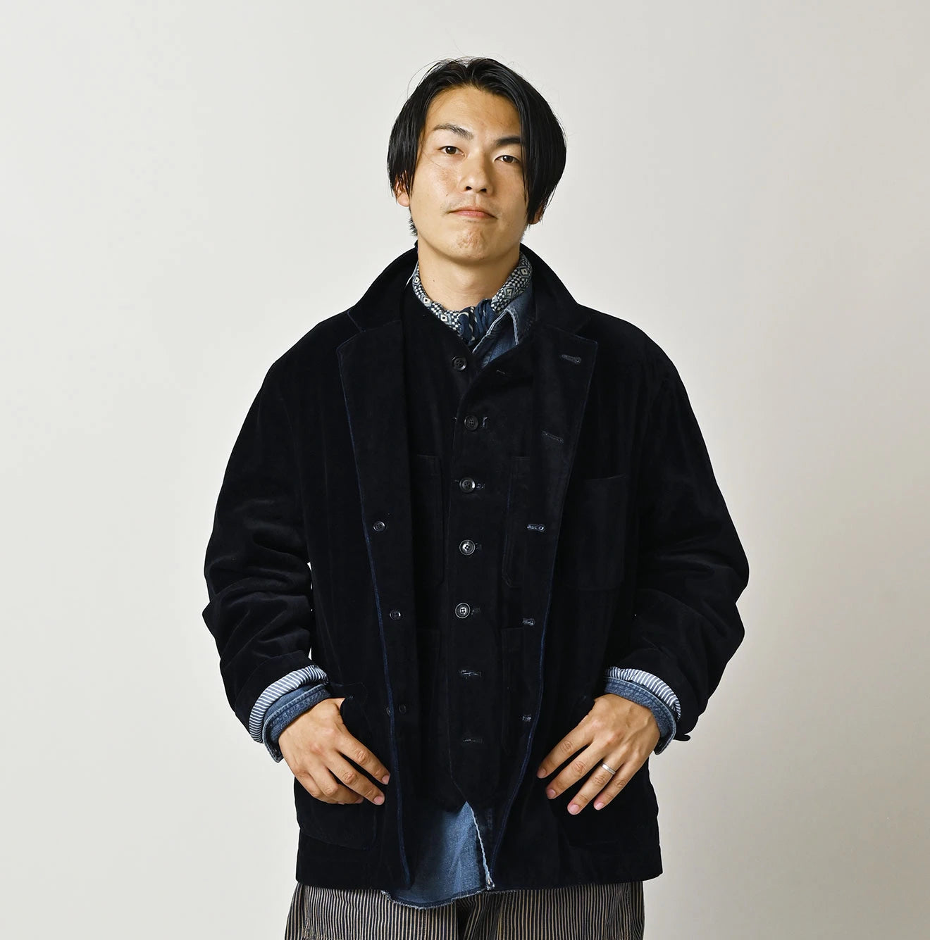 45R Indigo Velvet 908 Jacket Cardigan - Image 6