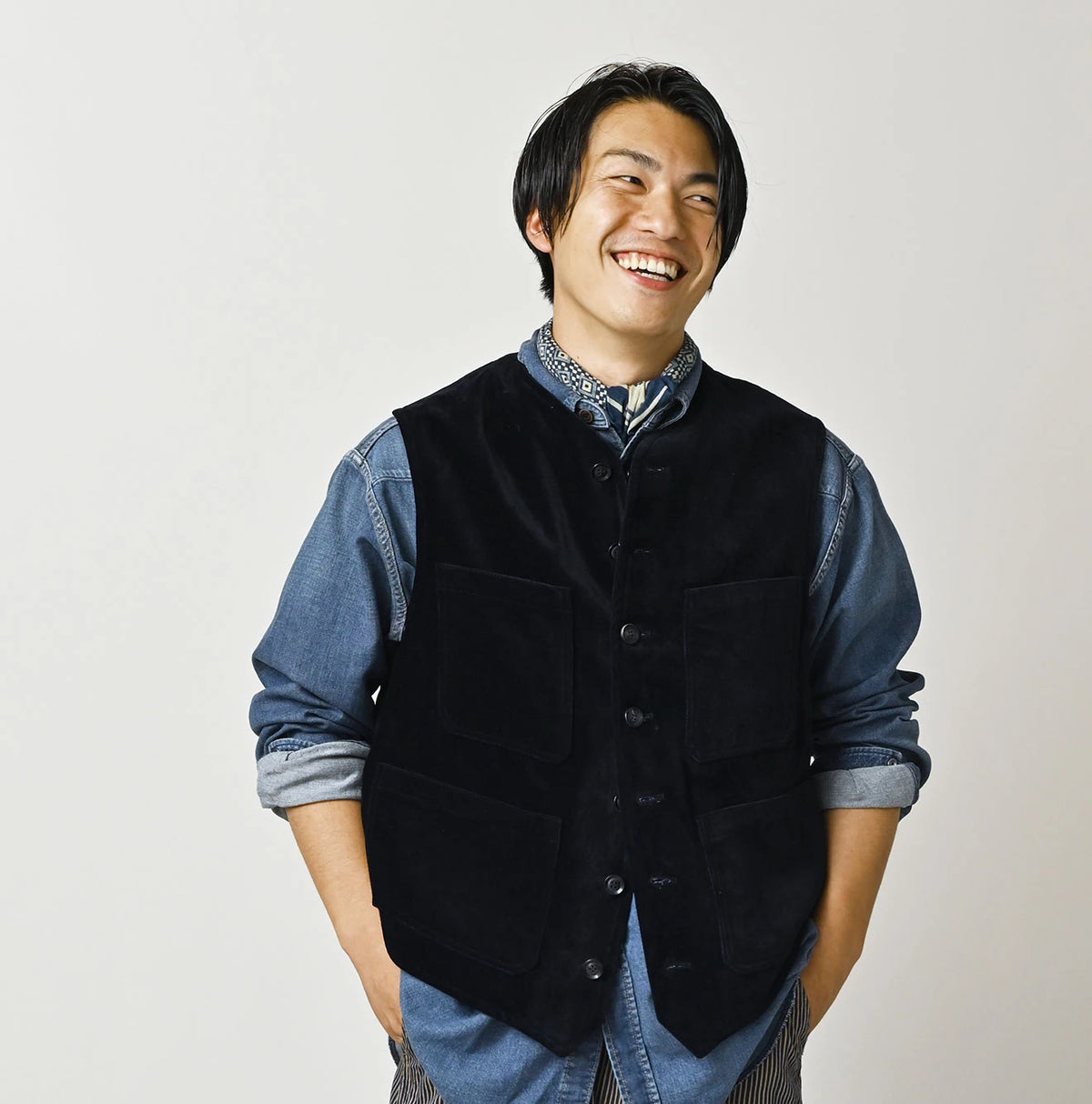 45R Indigo Velvet 908 Work Vest