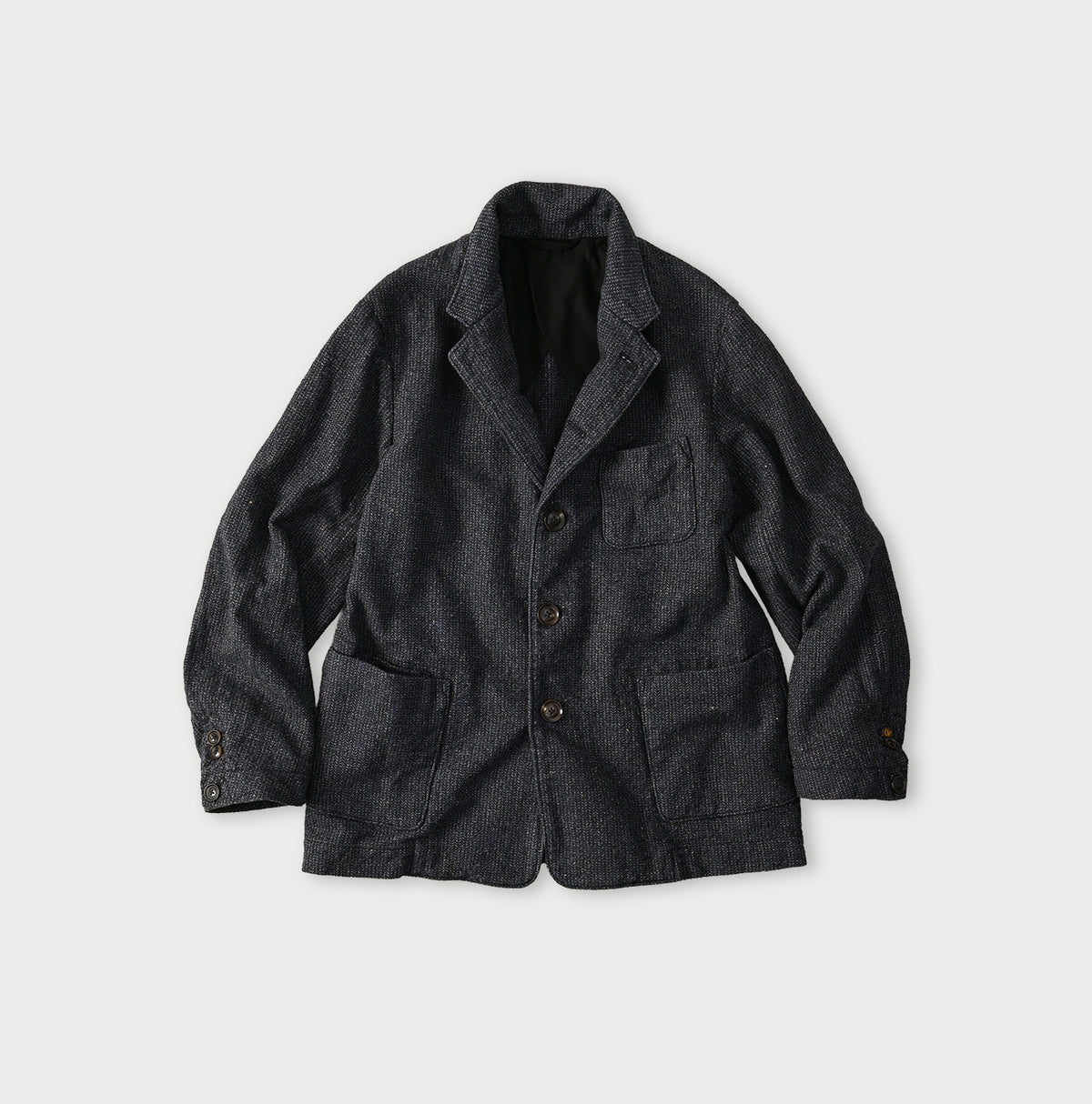 45R Indigo Cotton Tweed 908 Jacket Cardigan