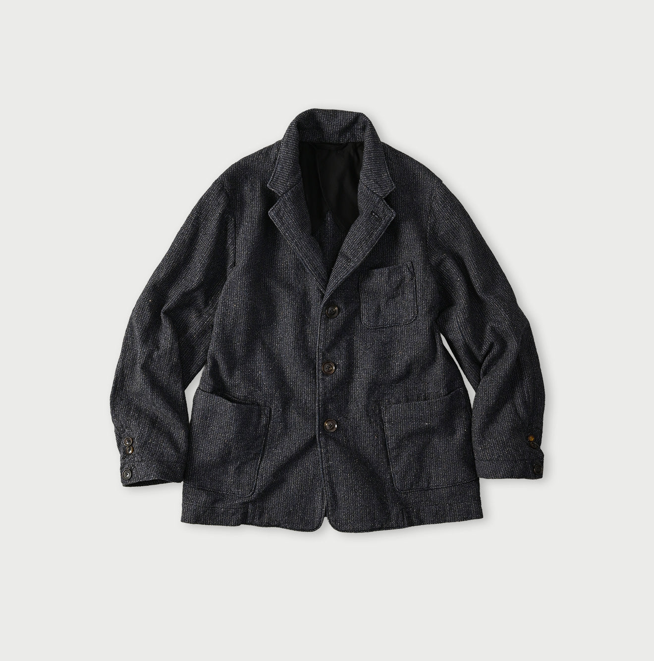 45R Indigo Cotton Tweed 908 Jacket Cardigan - Image 1