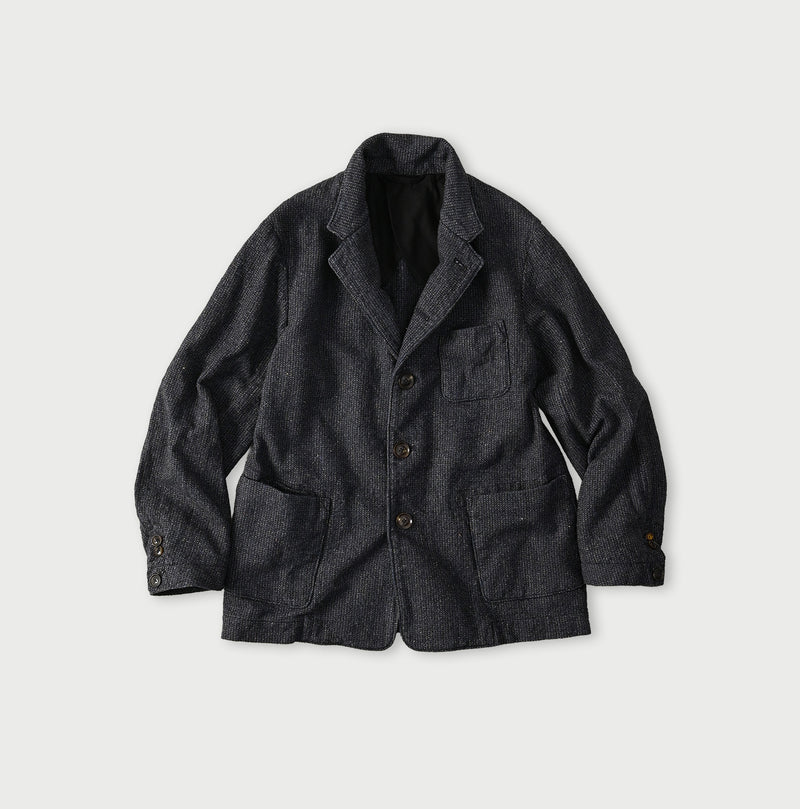 45R Indigo Cotton Tweed 908 Jacket Cardigan - Image 1