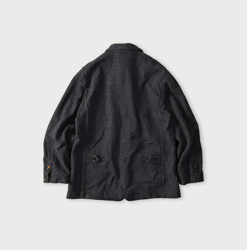 45R Indigo Cotton Tweed 908 Jacket Cardigan - Image 17