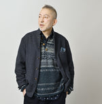 45R Indigo Cotton Tweed 908 Jacket Cardigan