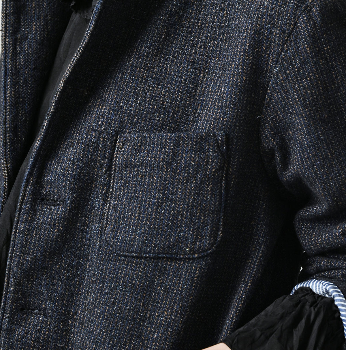 45R Indigo Cotton Tweed 908 Jacket Cardigan