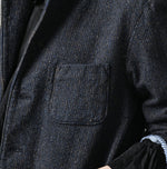 45R Indigo Cotton Tweed 908 Jacket Cardigan