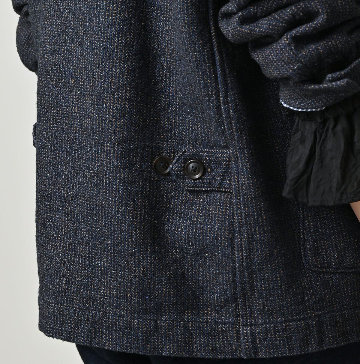 45R Indigo Cotton Tweed 908 Jacket Cardigan