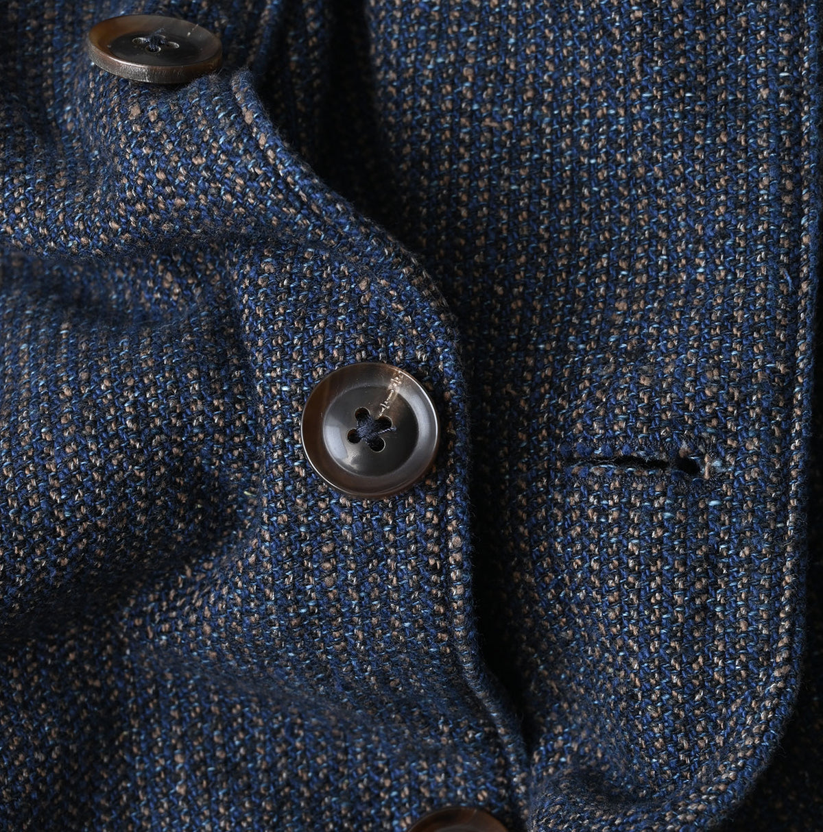 45R Indigo Cotton Tweed 908 Jacket Cardigan
