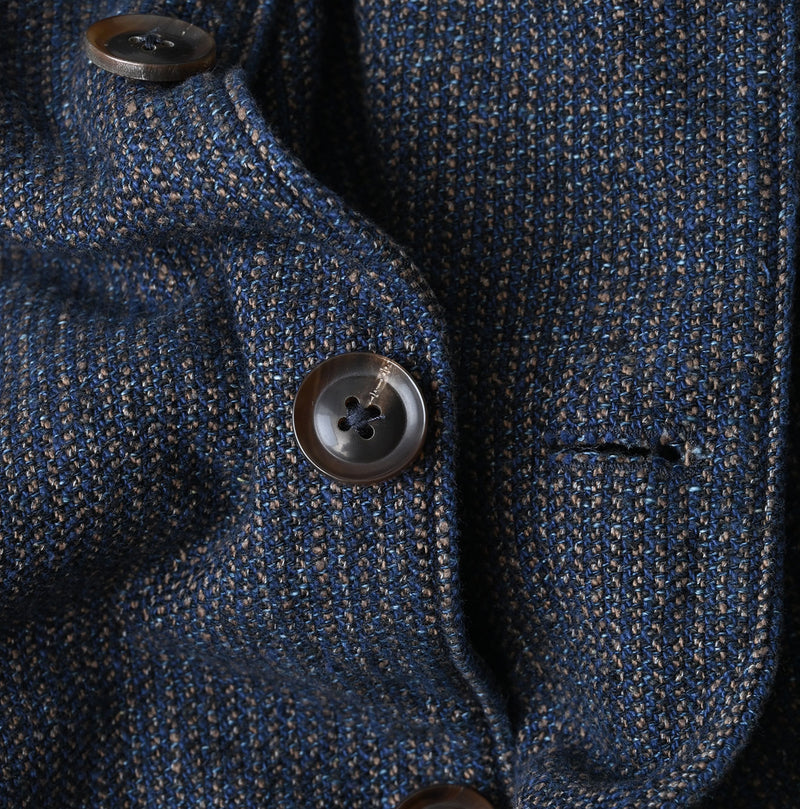 45R Indigo Cotton Tweed 908 Jacket Cardigan - Image 20