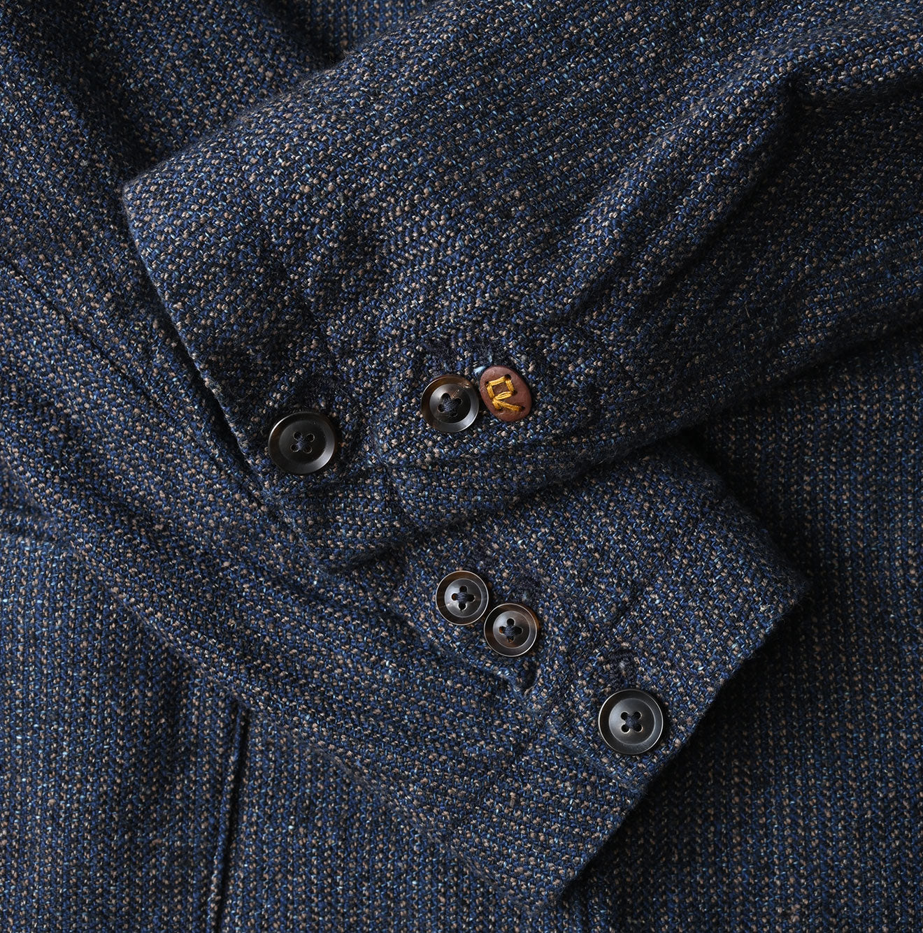 45R Indigo Cotton Tweed 908 Jacket Cardigan - Image 21