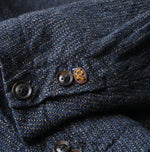 45R Indigo Cotton Tweed 908 Jacket Cardigan