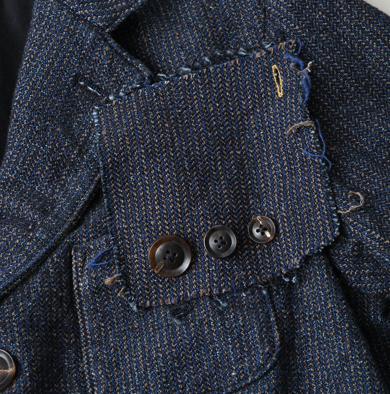 45R Indigo Cotton Tweed 908 Jacket Cardigan