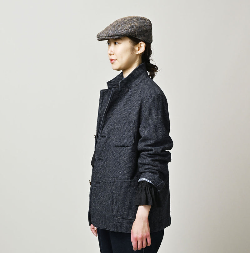 45R Indigo Cotton Tweed 908 Jacket Cardigan - Image 8