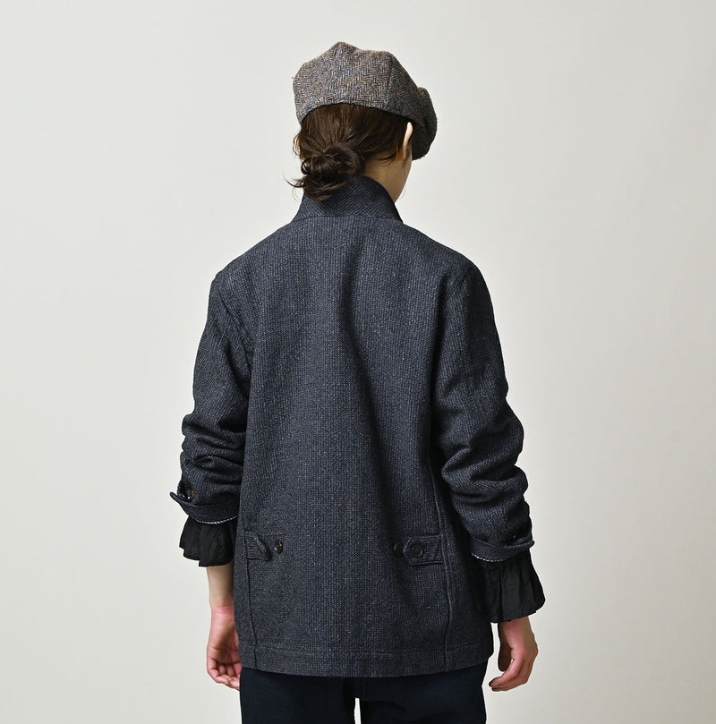 45R Indigo Cotton Tweed 908 Jacket Cardigan - Image 9