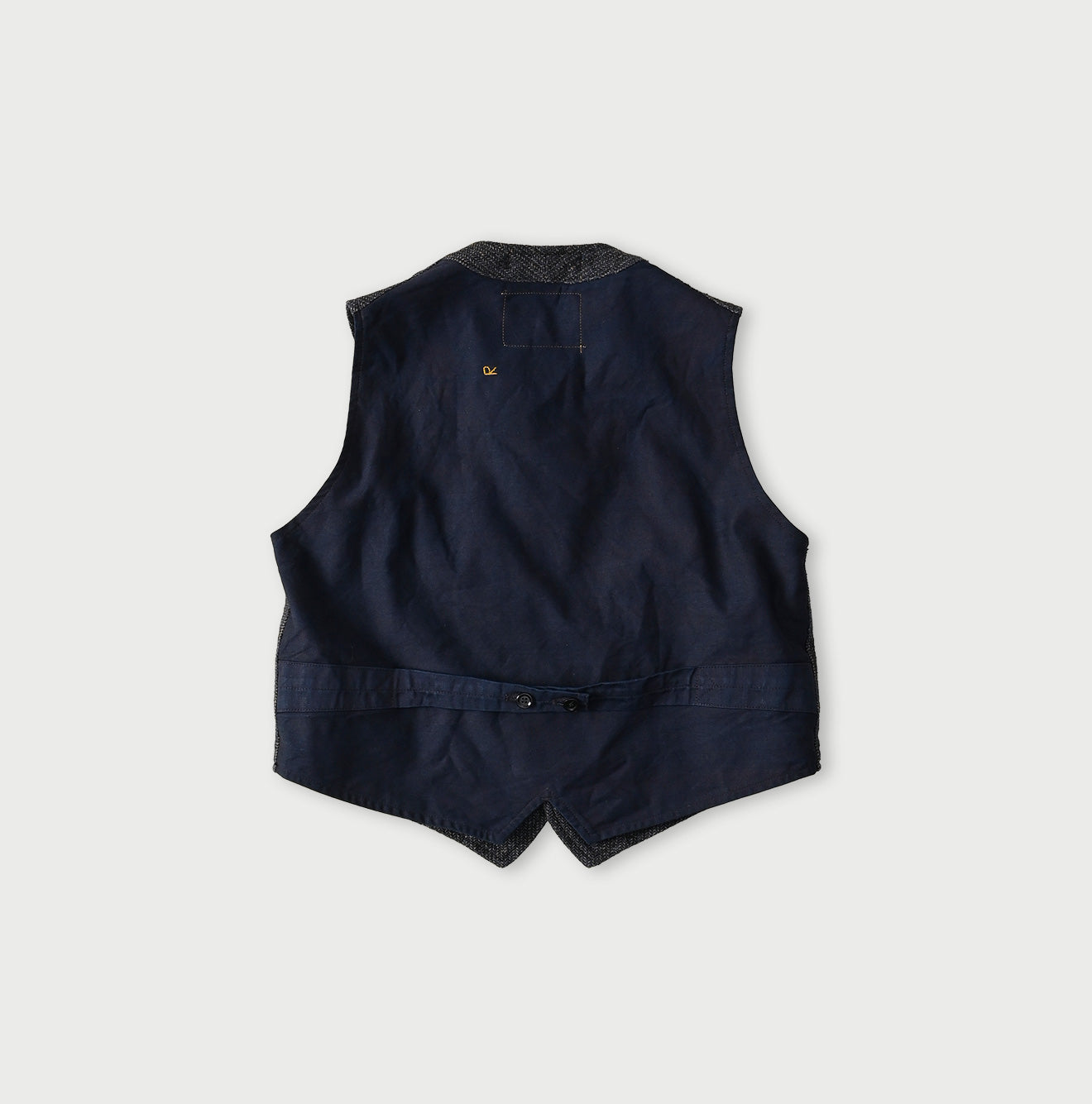 45R Indigo Cotton Tweed 908 Miyuki Vest - Image 15