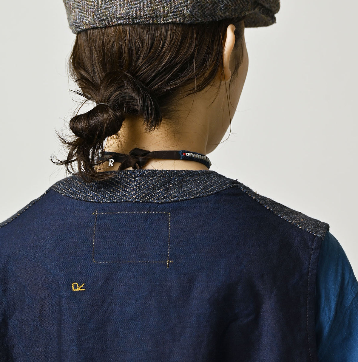 45R Indigo Cotton Tweed 908 Miyuki Vest