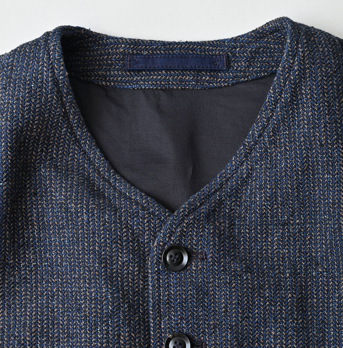 45R Indigo Cotton Tweed 908 Miyuki Vest