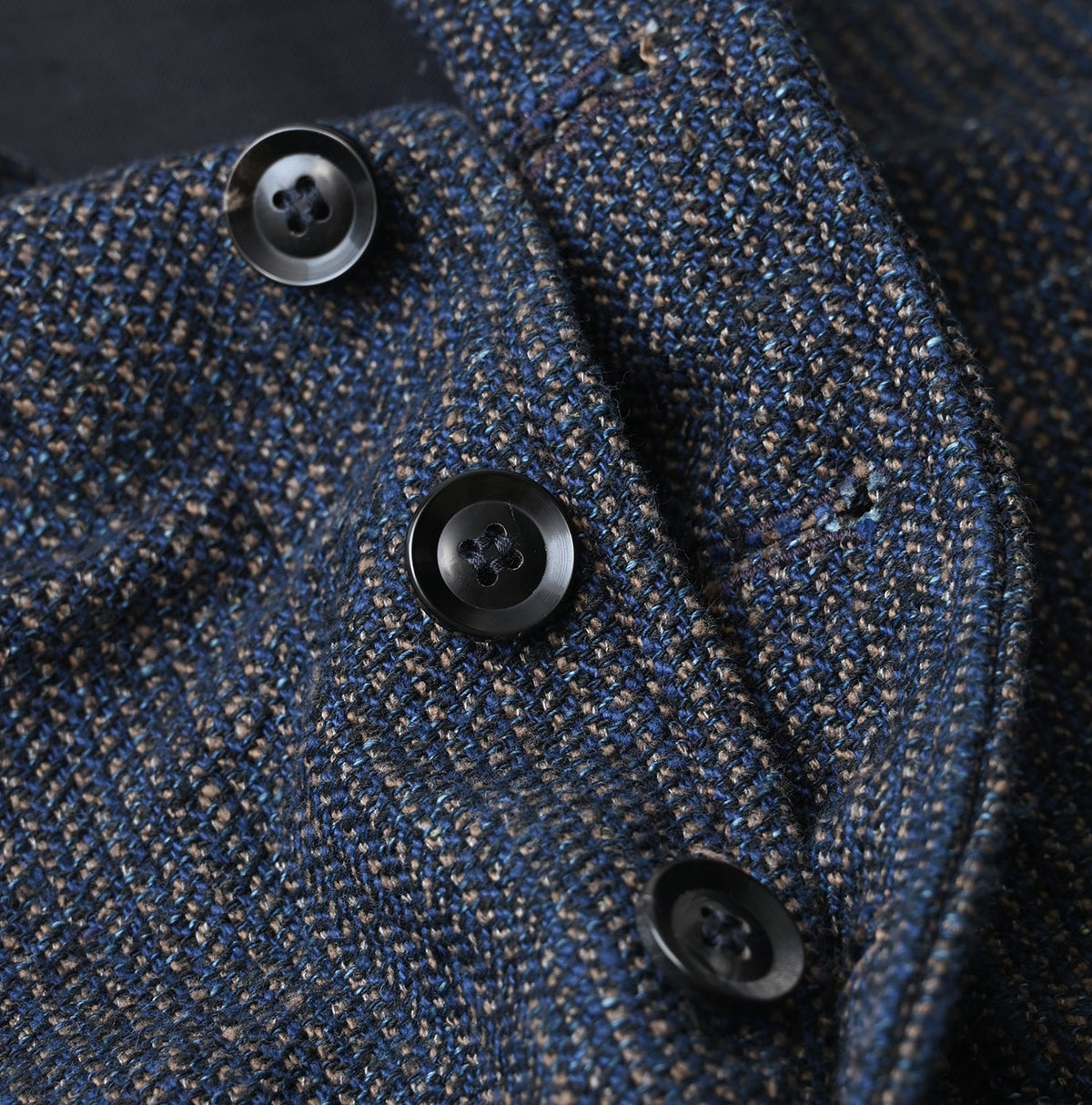 45R Indigo Cotton Tweed 908 Miyuki Vest