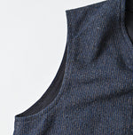 45R Indigo Cotton Tweed 908 Miyuki Vest