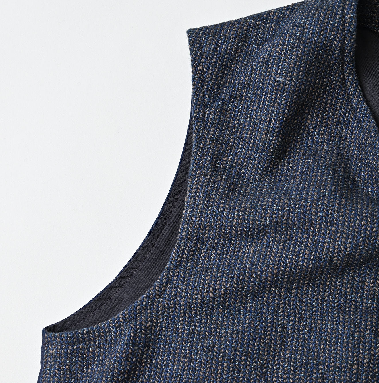 45R Indigo Cotton Tweed 908 Miyuki Vest - Image 18