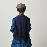 45R Indigo Cotton Tweed 908 Miyuki Vest