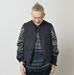 45R Indigo Cotton Tweed 908 Miyuki Vest