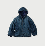 45R Light Mont Brown Denim Quilt 908 Hood Blouson Distressed
