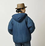 45R Light Mont Brown Denim Quilt 908 Hood Blouson Distressed