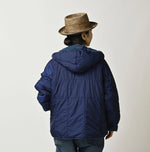 45R Light Mont Brown Denim Quilt 908 Hood Blouson Distressed