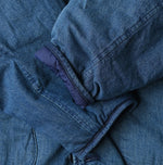 45R Light Mont Brown Denim Quilt 908 Hood Blouson Distressed