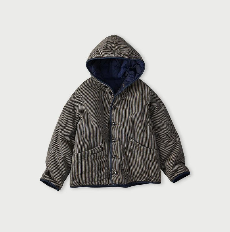 45R Light Mont Brown Denim Quilt 908 Hood Blouson Nou - Image 2