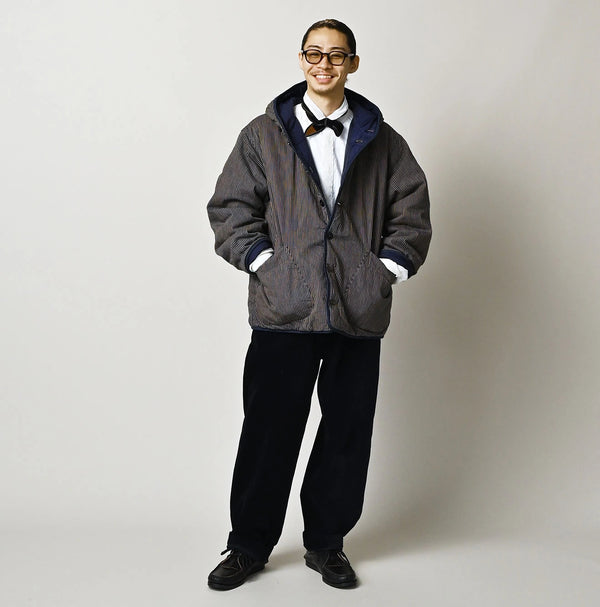 45R Light Mont Brown Denim Quilt 908 Hood Blouson Nou