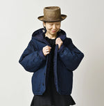 45R Light Mont Brown Denim Quilt 908 Hood Blouson Nou