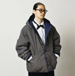 45R Light Mont Brown Denim Quilt 908 Hood Blouson Nou