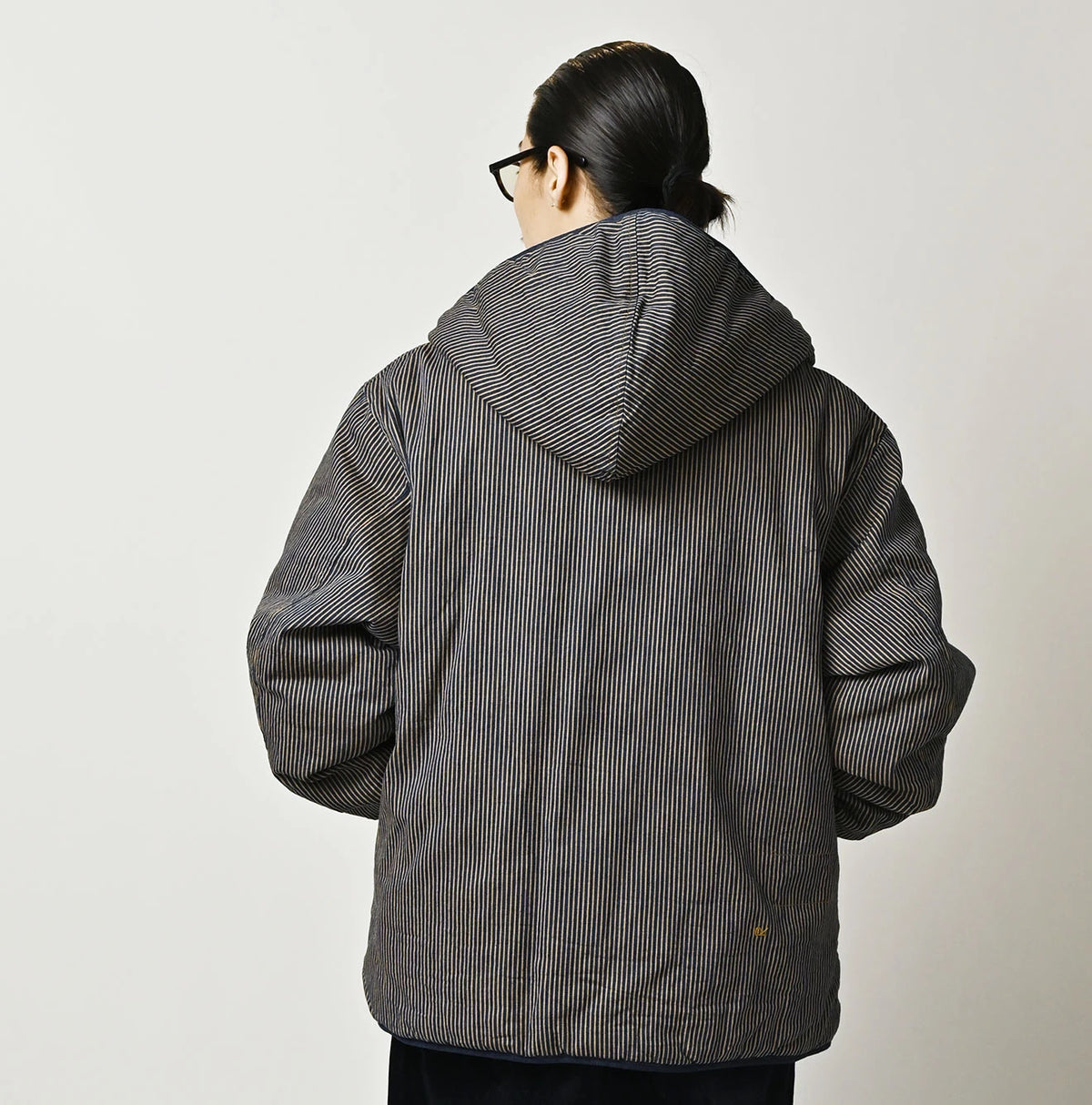 45R Light Mont Brown Denim Quilt 908 Hood Blouson Nou