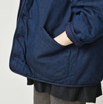 45R Light Mont Brown Denim Quilt 908 Hood Blouson Nou