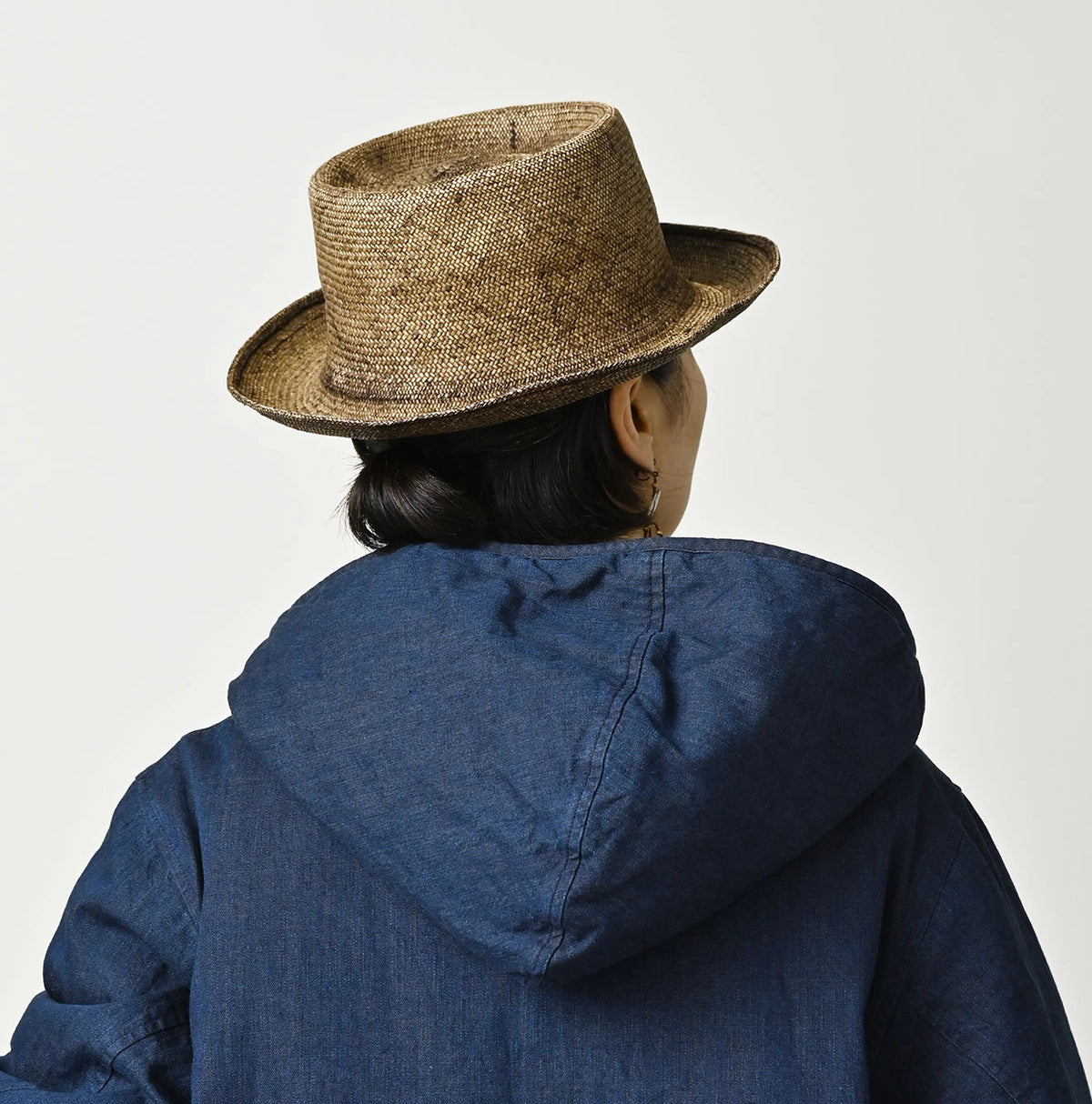 45R Light Mont Brown Denim Quilt 908 Hood Blouson Nou