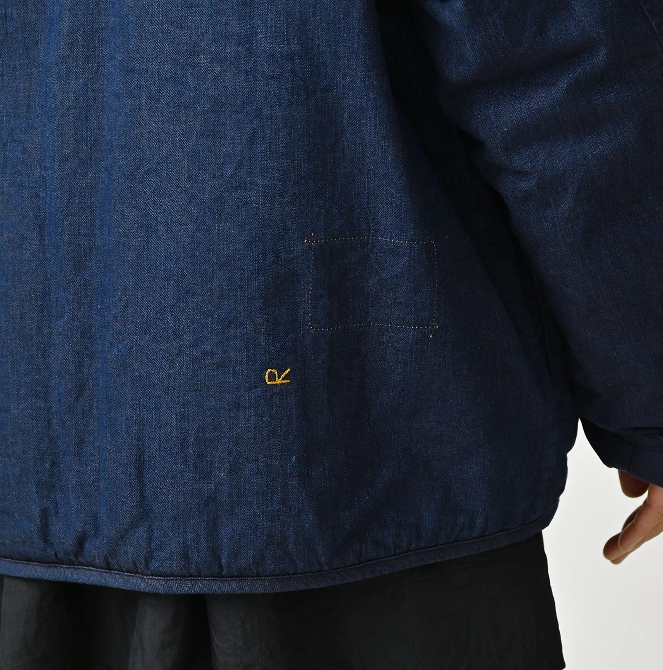 45R Light Mont Brown Denim Quilt 908 Hood Blouson Nou - Image 14
