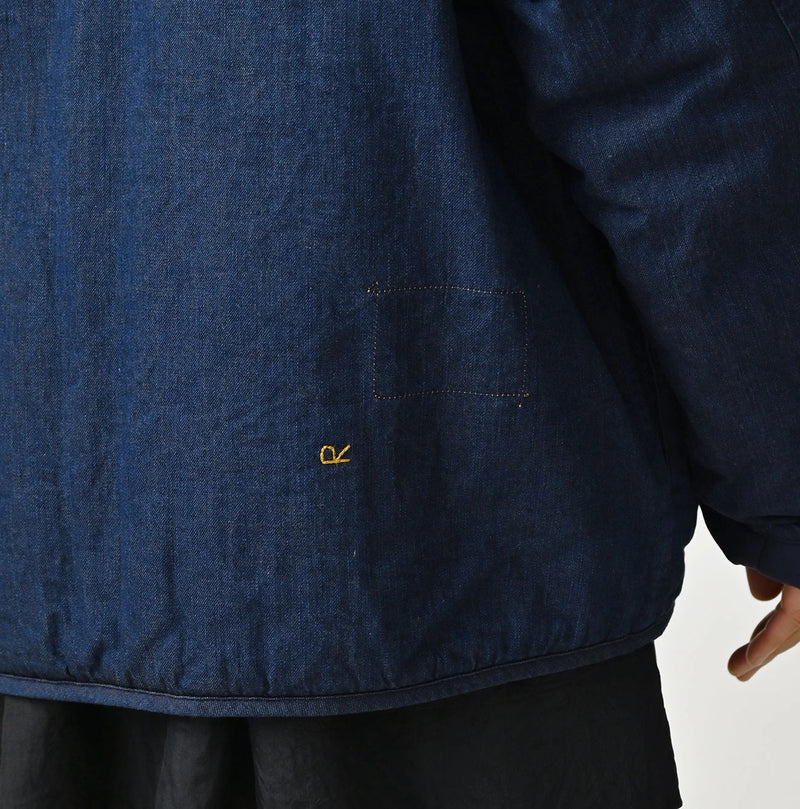 45R Light Mont Brown Denim Quilt 908 Hood Blouson Nou - Image 14