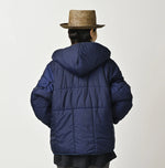 45R Light Mont Brown Denim Quilt 908 Hood Blouson Nou