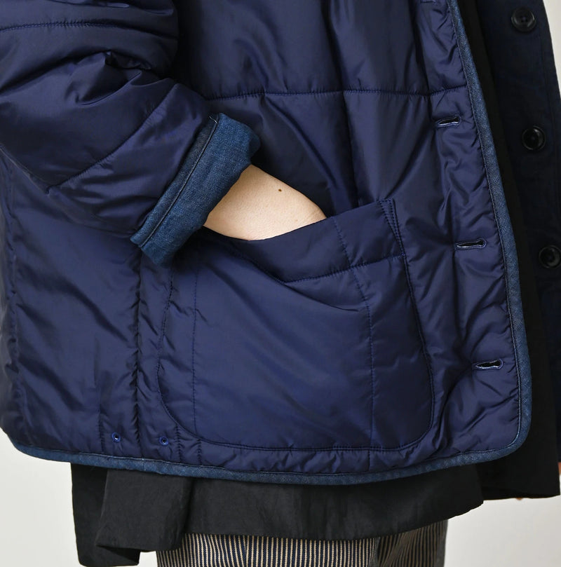 45R Light Mont Brown Denim Quilt 908 Hood Blouson Nou - Image 19