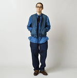 45R Light Mont Brown Denim Quilt 908 Crew Vest Distressed