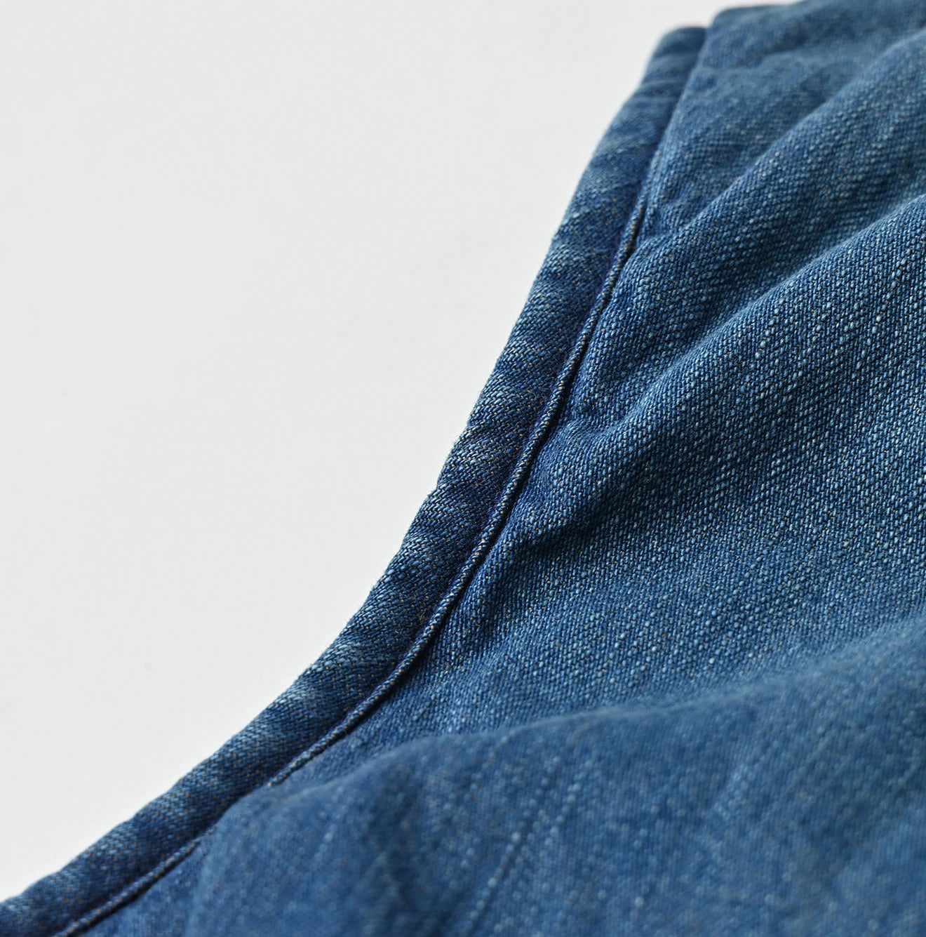 45R Light Mont Brown Denim Quilt 908 Crew Vest Distressed - Image 21
